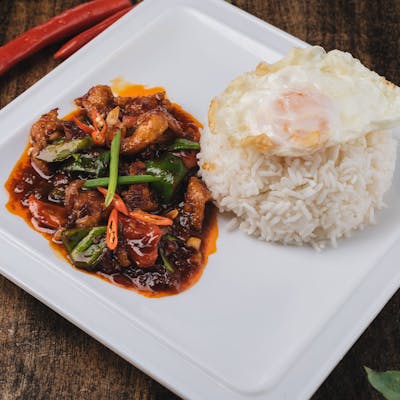 Rice with Hot & Sour Chicken ထမင္း + ၾကက္ခ်ဥ္စပ္ | SKY FOOD | yathar