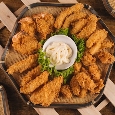 Seafood Basket	ပင္လယ္စာအၾကြပ္ေၾကာ္ | SKY FOOD | yathar